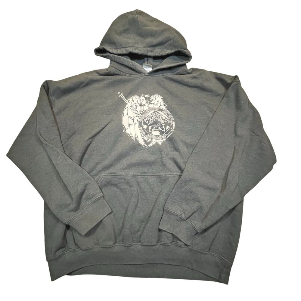 Chicago Illinois‎ Police Chicago PD Hoodie Mens XL Gray Pullover Sweatshirt